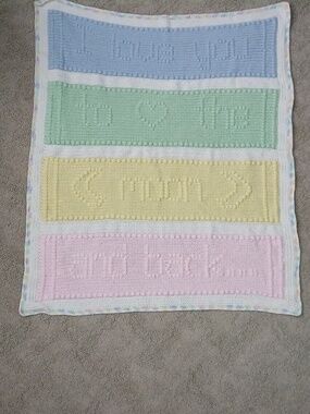 I Love You To The Moon And Back Baby Blanket Shower Present Unique Handmade